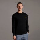 Cotton Merino Crew Jumper - Jet Black