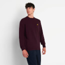 Crew Neck Lambswool Blend Jumper - Burgundy Marl