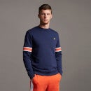 Sleeve Rib Insert Sweatshirt - Navy