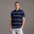 Wide Stripe Polo - Navy