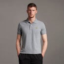 Plain Polo Shirt - Mid Grey Marl
