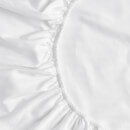 ESPA White 100% Cotton Sateen Stripe Fitted Sheet - Single