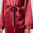 SPA Silk Robe - Claret Rose - XS-S