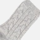 ESPA Home Cashmere Cable Knit Socks - Silver