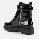 MICHAEL Michael Kors Women's Stark Patent Leather Lace Up Boots - Black