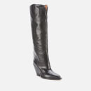 Isabel Marant Women's Lomero Leather Knee High Boots - Black