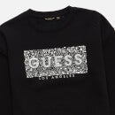 Guess Girls' Crystal Logo Active Sweatshirt - Jet Black - 8 Years