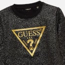 Guess Girls' Sparkly Long Sleeved Sweatshirt - Black - 12 Years