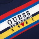 Guess Boys' Logo Stripe T-Shirt - Deck Blue