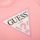 Guess Girls' Short Sleeve T-Shirt - Pop Gum Pink - 7 Years