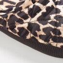 Ganni Women's Quilted Indoor Ruffle Slippers - Leopard - EU 36/UK 3