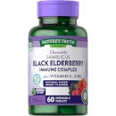 Black Elderberry Immune Complex + Vitamin C & Zinc - 60 Tablets