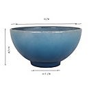 Hove Glazed Bowl Blue 32.5cm