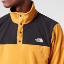The North Face Men's Tka Glacier Snap Neck Fleece - Citrine Yellow/Black