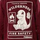 Sudadera con capucha unisex Pokémon Woodland Fire Safety - Borgoña