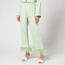 Sleeper Women's Party Pyjama Set With Feathers - Mint - M