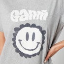 Ganni Women's Ganni Smily Face T-Shirt - Paloma Melange