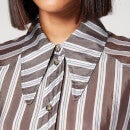 Ganni Women's Lightweight Stripe Shirt - Phantom