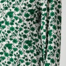 Ganni Women's Printed Crepe Midi Dress - Dark Green