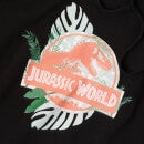 Jurassic World Large Logo Women's Cropped Hoodie - Black