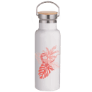 Jurassic World Pink Logo Portable Insulated Water Bottle - White