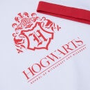 Camiseta angulosa unisex de la escuela Hogwarts de Harry Potter - Blanco/ Rojo