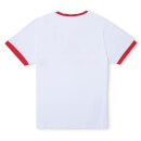 Camiseta angulosa unisex de la escuela Hogwarts de Harry Potter - Blanco/ Rojo