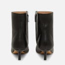 Mansur Gavriel Women's Square Toe Leather Heeled Ankle Boots - Black - UK 3