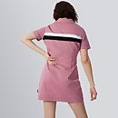 Women's Short Sleeve Stripe Dress Pink