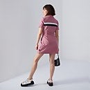 Women's Short Sleeve Stripe Dress Pink