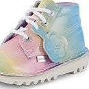 Infant Girls Kick Hi Patent Leather Rainbow