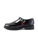 Youth Womens Lach T-Bar Leather Black