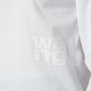 Alexander Wang Women's Foundation Jersey Long Sleeve T-Shirt with Puff Logo & Bound Neck - White