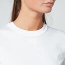 alexanderwang.t Women's Foundation Shrunk T-Shirt with Puff Logo and Bound Neck - White