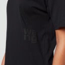 alexanderwang.t Women's Foundation T-Shirt with Puff Logo & Bound Neck - Black - XS