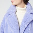 Stand Studio Women's Maria Faux Fur Teddy Coat - Light Sapphire - FR 34/UK 6