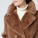 Stand Studio Women's Faustine Faux Fur Velvety Coat - Light Brown - FR 34/UK 6