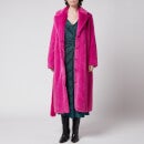 Stand Studio Women's Faux Fur Koba Juliet Long Coat - Hot Pink - FR 34/UK 6