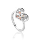 Honey bee Honeycomb Heart Ring