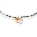 Triple Heart Affinity Bead Bracelet 16.5-17.5cm