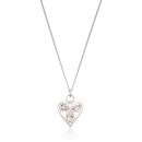 Silver and Rose Gold Heart of Wales Pendant