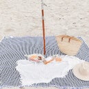 Business & Pleasure Beach Blanket - Lauren's Navy Stripe