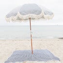 Business & Pleasure Beach Blanket - Lauren's Navy Stripe