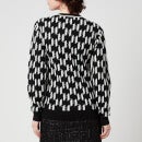 KARL LAGERFELD Women's Kl Monogram Sweater - Black/White - XS