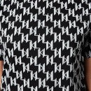 KARL LAGERFELD Women's All-Over Monogram T-Shirt - Black/White - M