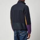 PS Paul Smith Men's Mix Fabric Half Zip Sweatshirt - Dark Navy - S