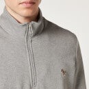 PS Paul Smith Men's Zebra Badge Half Zip Sweatshirt - Grey Melange - M