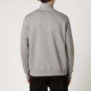 PS Paul Smith Men's Zebra Badge Half Zip Sweatshirt - Grey Melange - M