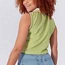 Women's Cropped Polo Shirt Lime