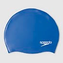 Junior Plain Moulded Silicone Swim Cap Blue